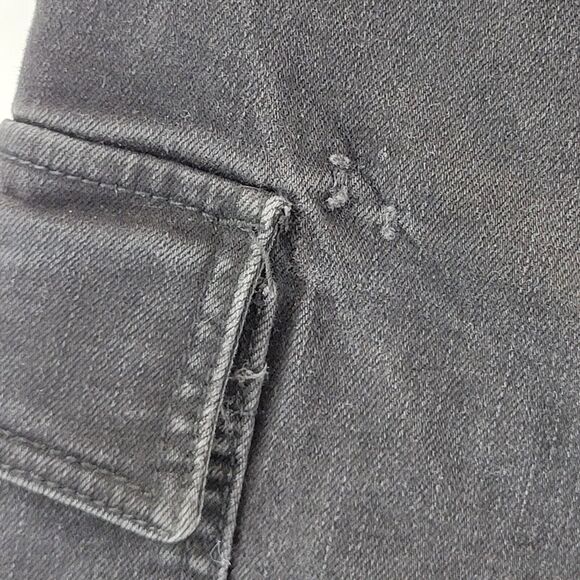 V1969 Vercase Moto Jeans Mens 28x30 Black Cargo Skinny Rock And Roll Emo Punk - Picture 7 of 15